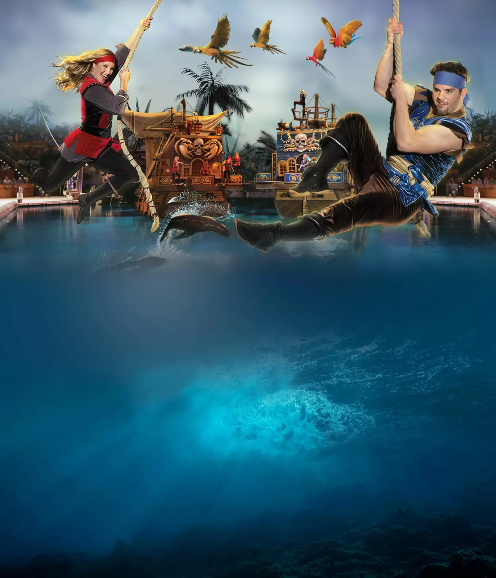 Pirates battling at Pirates Voyage